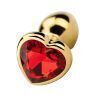 ns7167 precious metals heart shaped anal plug gold 1