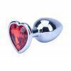ns7168 precious metals limited edition heart shaped butt plug silver 1